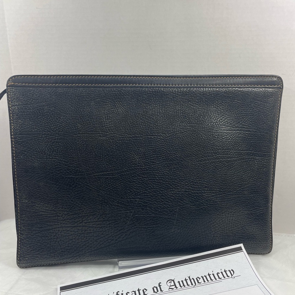 Authentic GUCCI brown leather laptop case vintage with certificate & cards - Picture 4 of 14
